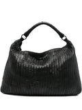 Reptile's Housepleated leather tote bag