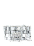 Self-Portraitcrystal-embellished bow shoulder bag