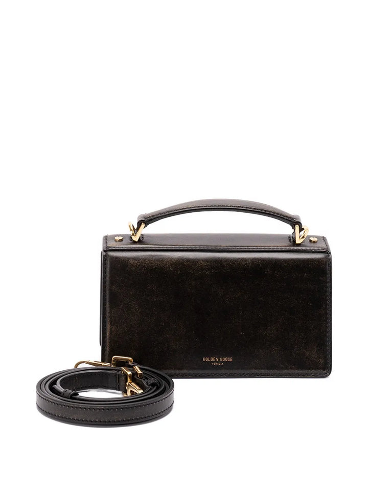 Golden Goosemini Venezia gold-lock tote bag