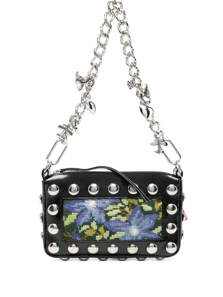 Chopova LowenaFillie floral-needlepoint studded shoulder bag