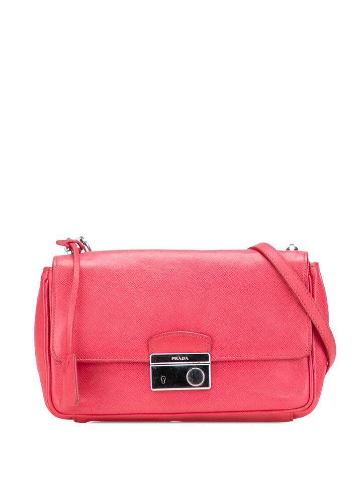 Pre-OwnedPrada Pre-Owned2013-2020 Saffiano Sound Lock crossbody bag