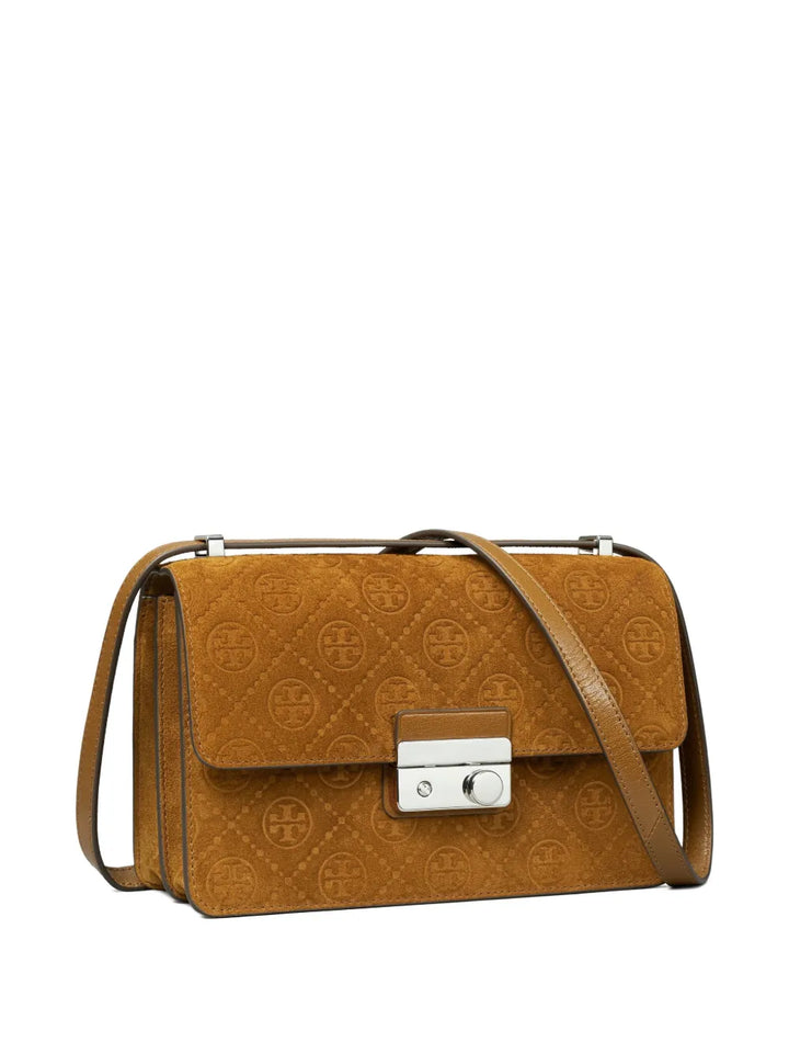 Tory Burchmonogram suede shoulder bag