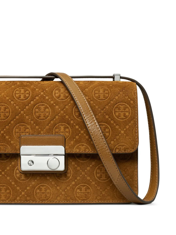 Tory Burchmonogram suede shoulder bag