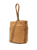 Pre-OwnedHermre-Owned1990-2010 Woven Straw Saxo MM bucket bag