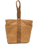 Pre-OwnedHermre-Owned1990-2010 Woven Straw Saxo MM bucket bag