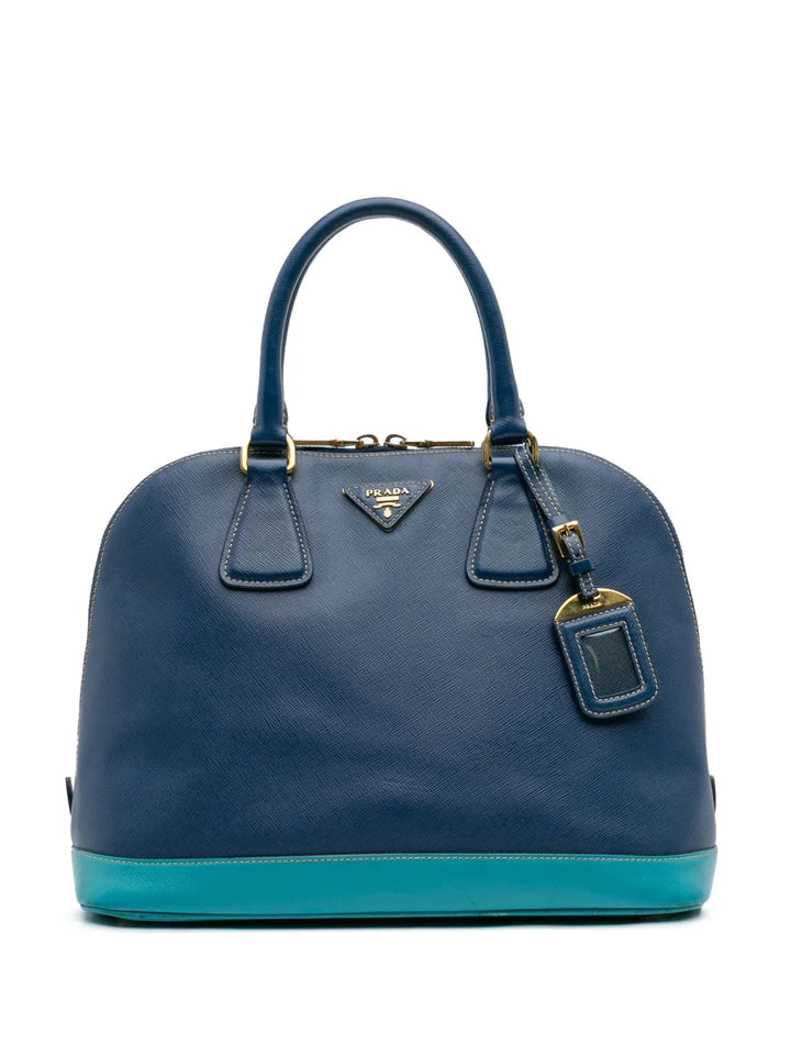 Pre-OwnedPrada Pre-Owned2000-2025 Bicolor Saffiano Lux Promenade Dome handbag