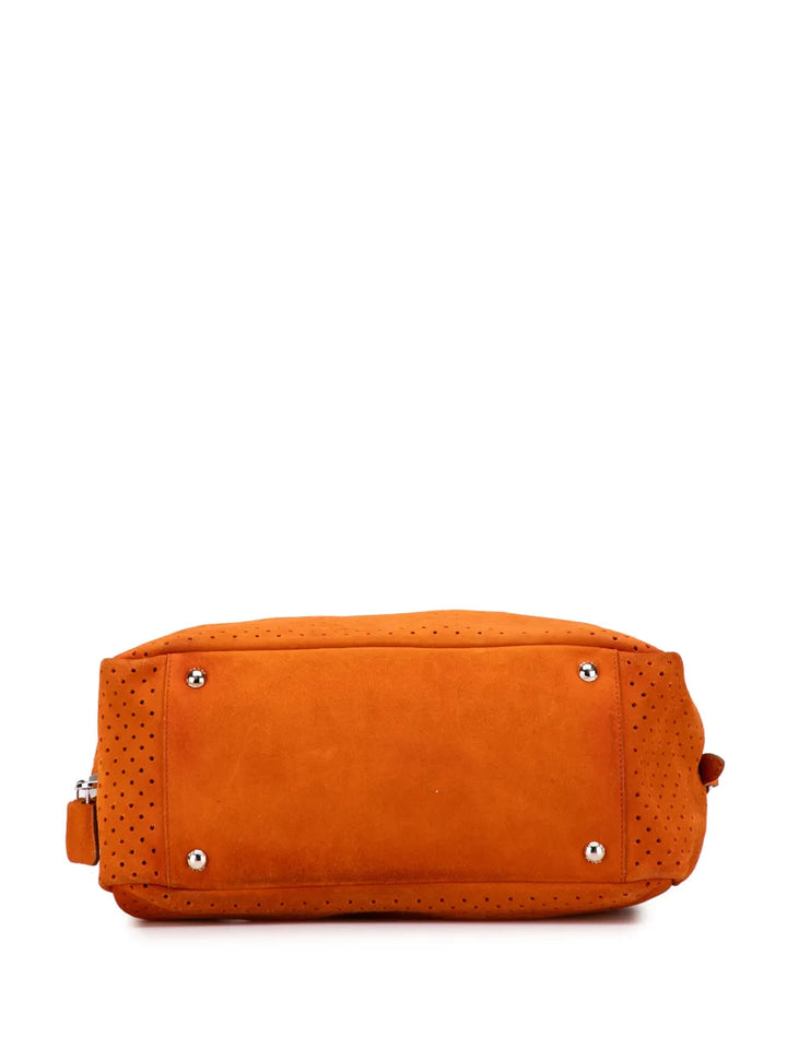 Pre-OwnedPrada Pre-Owned2010-2025 Scamosciato Perforated Bauletto shoulder bag