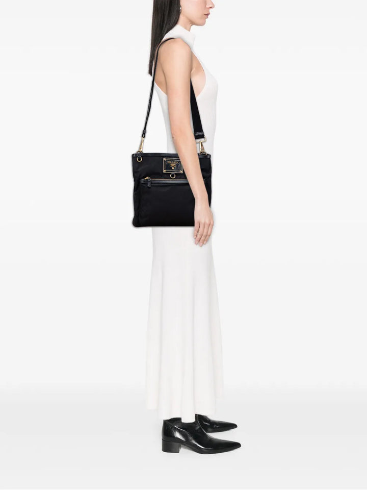 Pre-OwnedPrada Pre-Owned2013-2025 Saffiano Trimmed Tessuto Snap crossbody bag