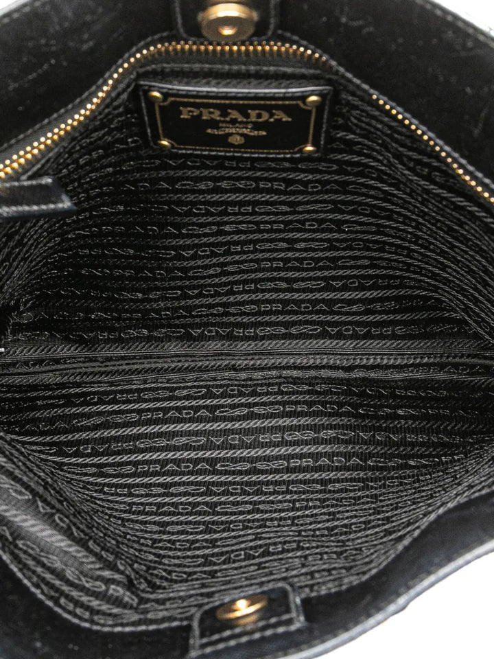 Pre-OwnedPrada Pre-Owned2013-2025 Saffiano Trimmed Tessuto Snap crossbody bag