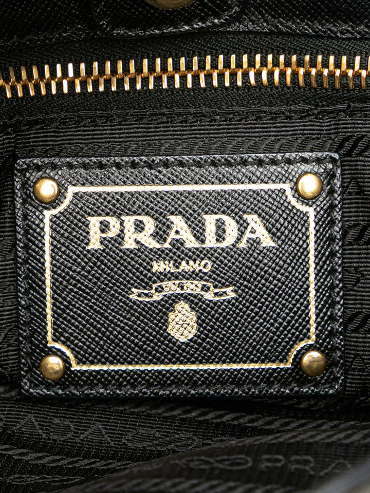 Pre-OwnedPrada Pre-Owned2013-2025 Saffiano Trimmed Tessuto Snap crossbody bag