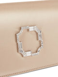 Malone SouliersViven crystal-embellished satin clutch