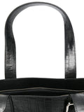 Corderacrocodile-embossed shoulder bag