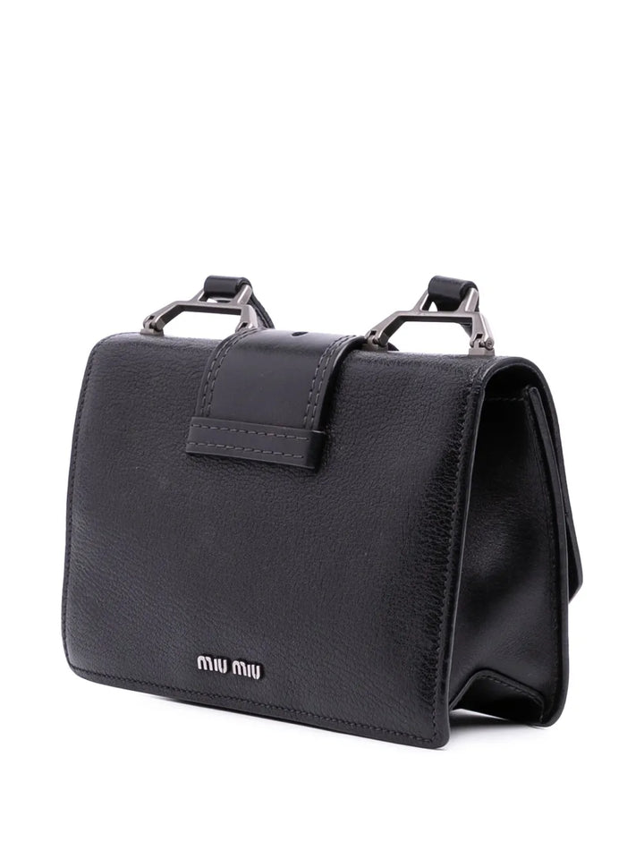 Pre-OwnedMiu Miu Pre-Owned2010-2025 Goatskin Madras Soft Calf Crystal Embellished crossbody bag