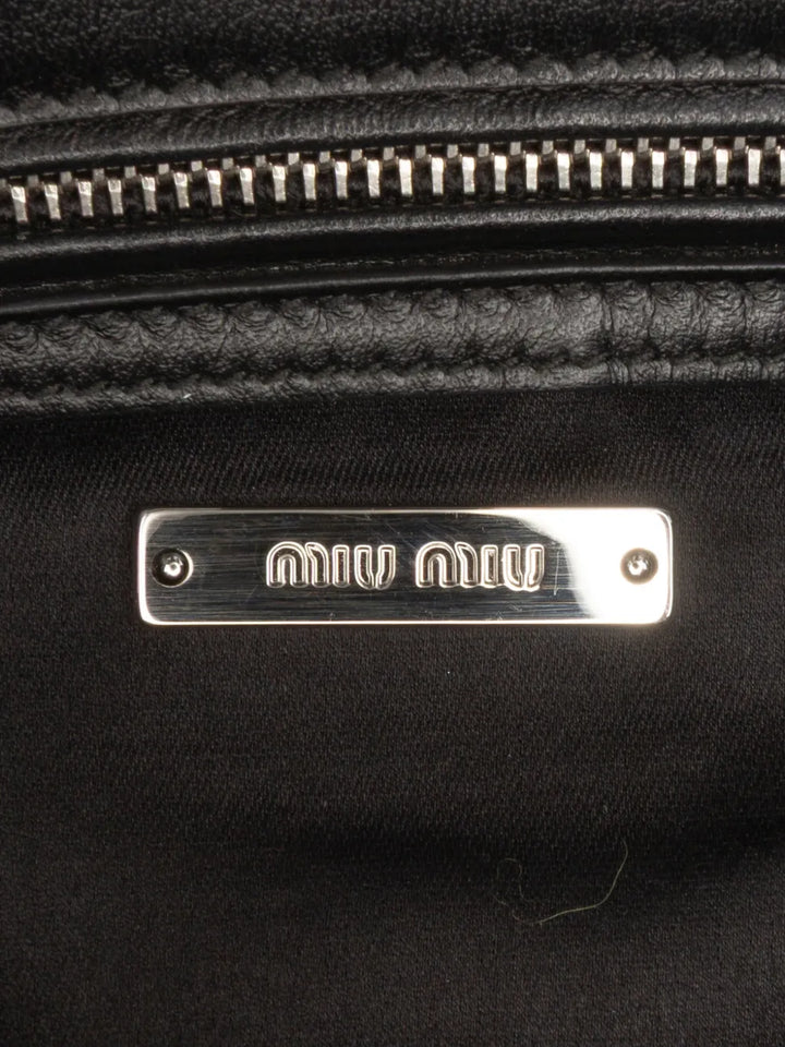 Pre-OwnedMiu Miu Pre-Owned2010-2025 Fur Montone Stripe crossbody bag