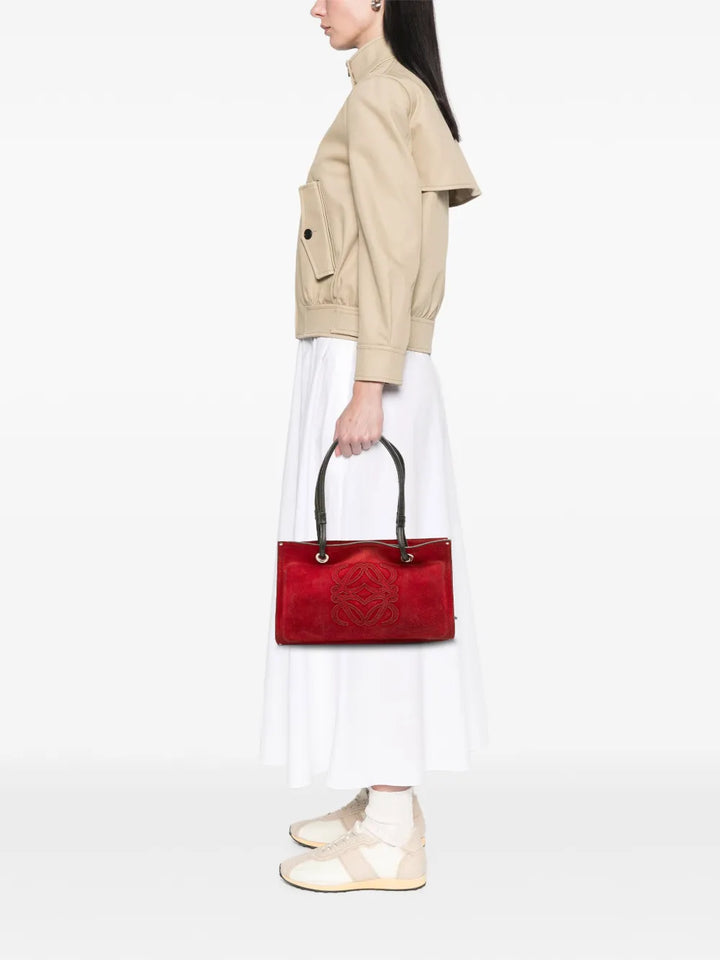 Pre-OwnedLoewe Pre-Owned2005 Anagram Suede shoulder bag
