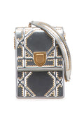 Pre-OwnedChristian Dior Pre-Owned2018 Metallic Studded Calfskin Vertical Diorama crossbody bag