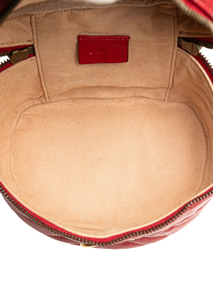 Pre-OwnedGucci Pre-Owned2016-2025 Mini GG Marmont Matelasse Leather Round backpack
