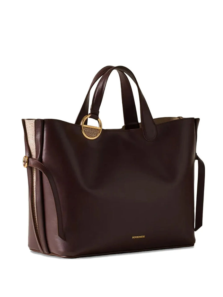 Borbonesemedium Bridle ring-detail leather tote bag