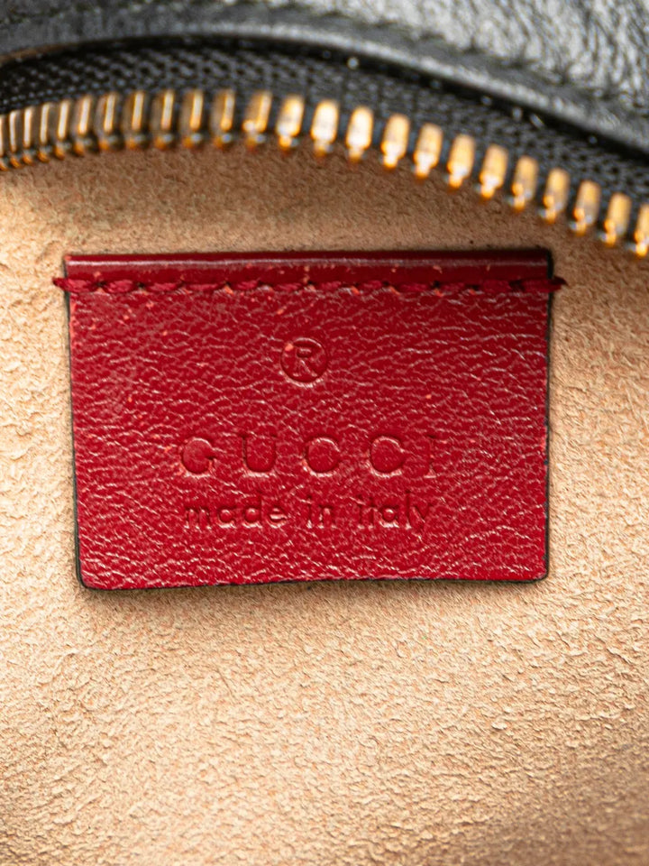 Pre-OwnedGucci Pre-Owned2016-2025 Mini GG Marmont Matelasse Leather Torchon Round crossbody bag