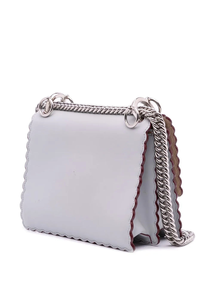 Pre-OwnedFendi Pre-Owned2000-2010 Small Leather Studded Scalloped Kan I crossbody bag