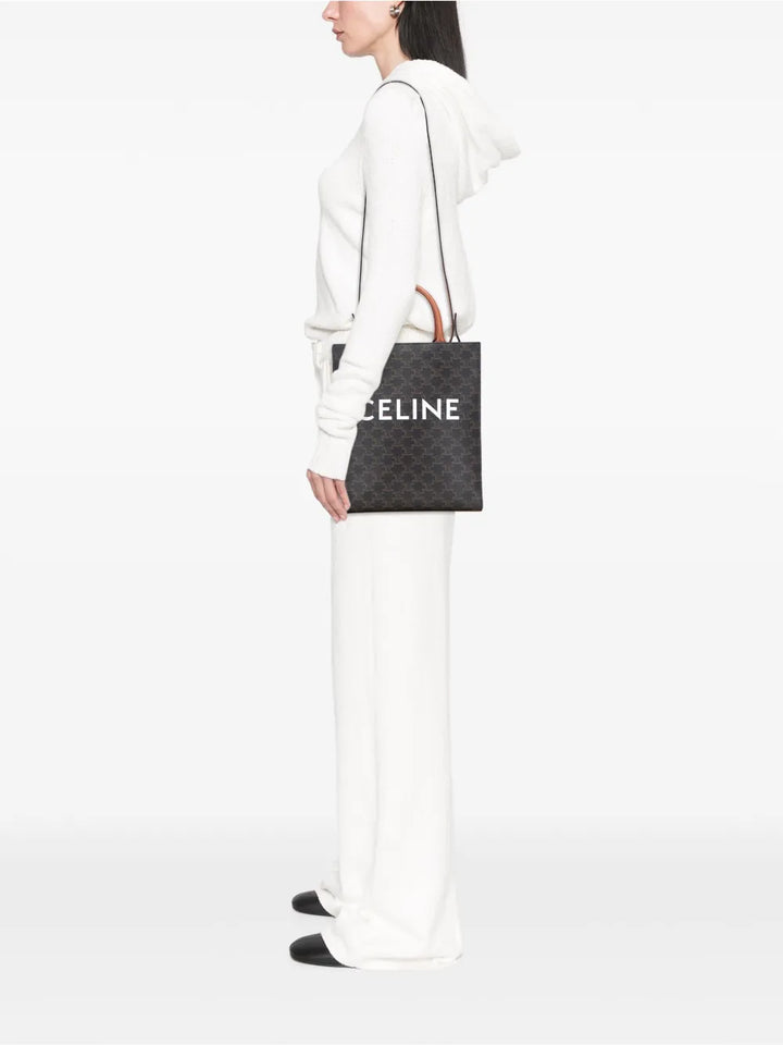 Pre-OwnedCeline Pre-Owned2022 Small Triomphe Coated Canvas Vertical Cabas Tote satchel