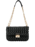 Michael Michael Korsbraided-leather chain-strap satchel bag