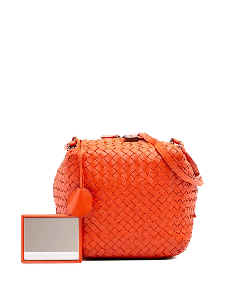 Pre-OwnedBottega Veneta Pre-Owned2012-2025 Nappa Intrecciato Cube crossbody bag