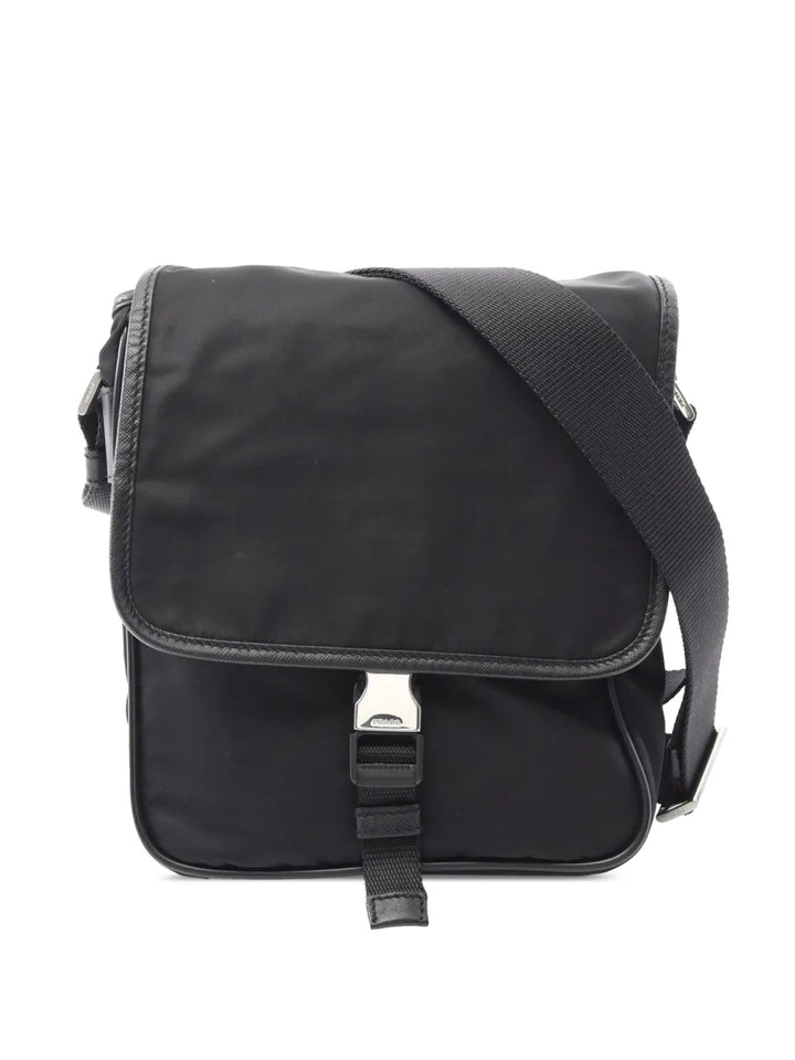 Pre-OwnedPrada Pre-Owned2010-2025 Saffiano Trimmed Tessuto Buckle Messenger Bag crossbody bag