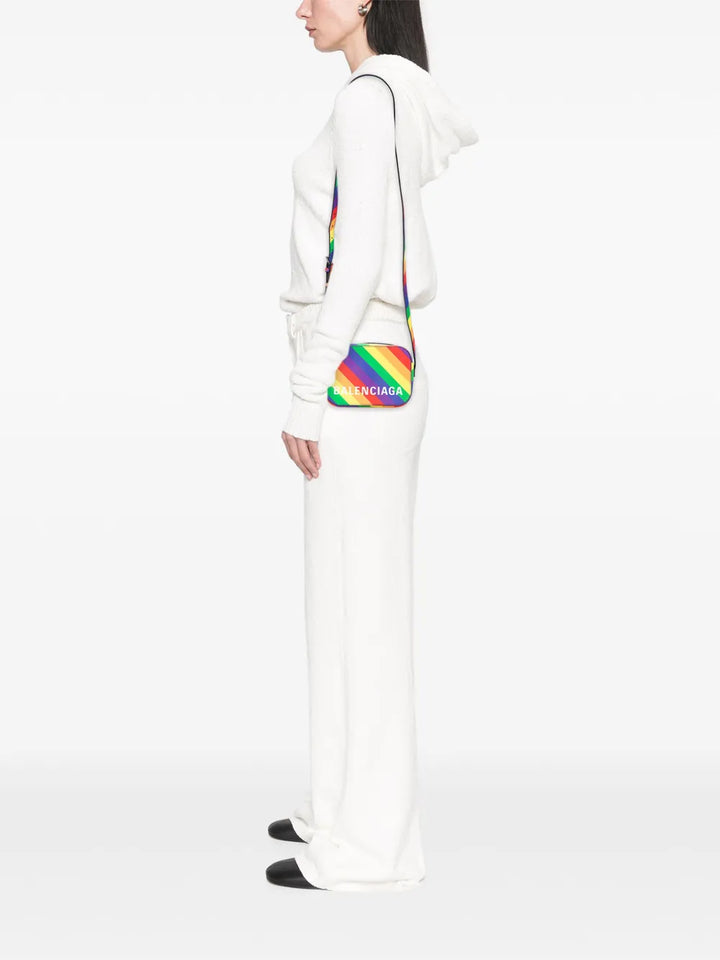 Pre-OwnedBalenciaga Pre-Owned2019 XS Leather Rainbow Logo Ville Camera Bag crossbody bag