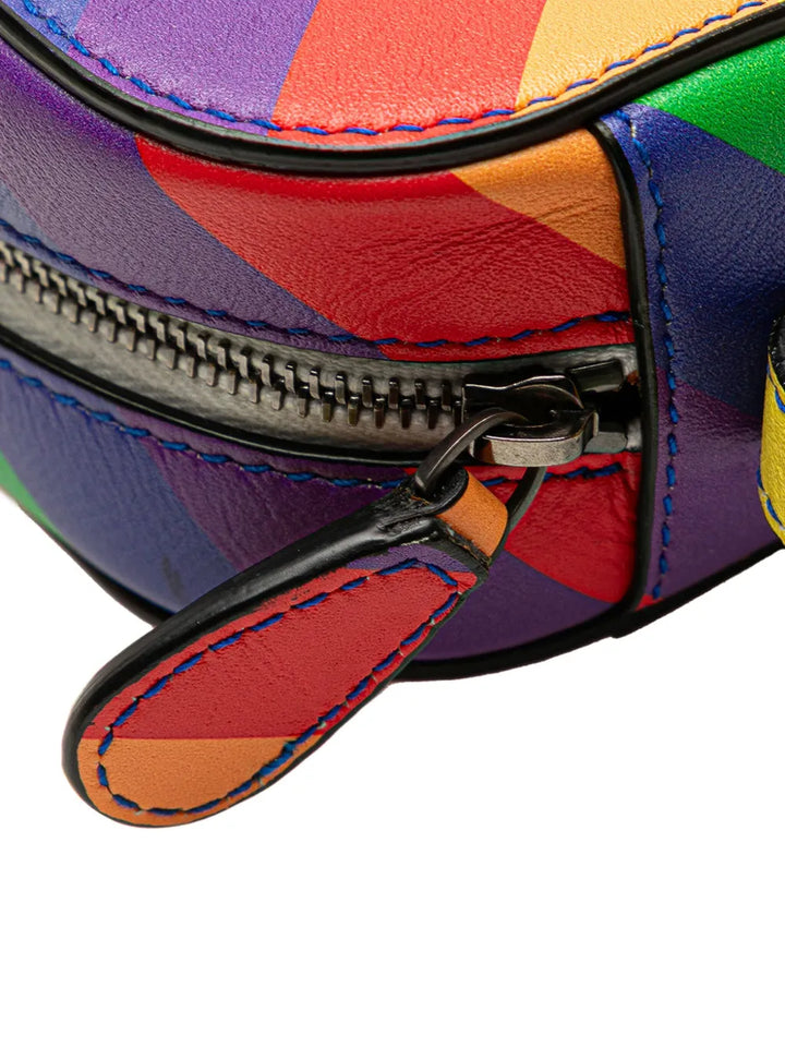 Pre-OwnedBalenciaga Pre-Owned2019 XS Leather Rainbow Logo Ville Camera Bag crossbody bag
