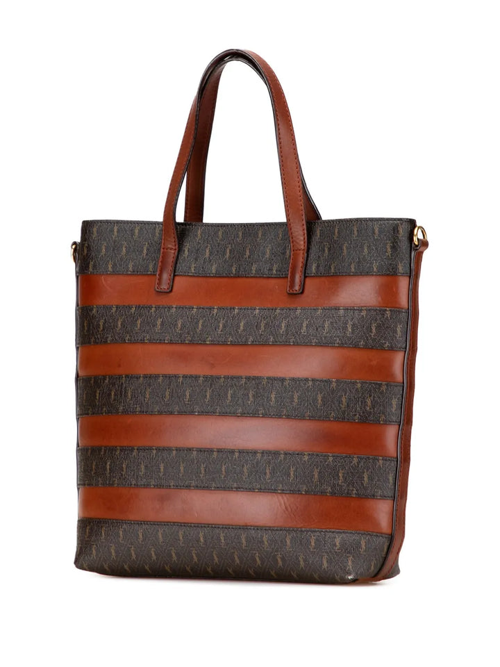 Pre-OwnedSaint Laurent Pre-Owned2021 Le Monogramme Coated Canvas and Leather Shopper Tote satchel