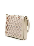 Pre-OwnedGucci Pre-Owned2016-2025 Medium Cutout Leather and Flora Canvas Traforata Flap crossbody bag