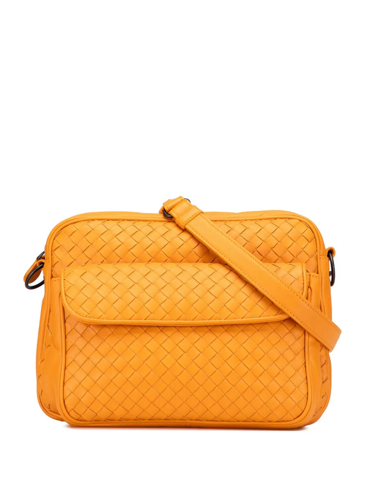 Pre-OwnedBottega Veneta Pre-Owned2012-2025 Nappa Intrecciato Front Pocket Messenger Bag crossbody bag