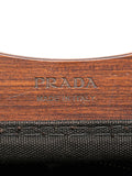 Pre-OwnedPrada Pre-Owned2010-2025 Canvas Wood Handle Canapa Logo satchel