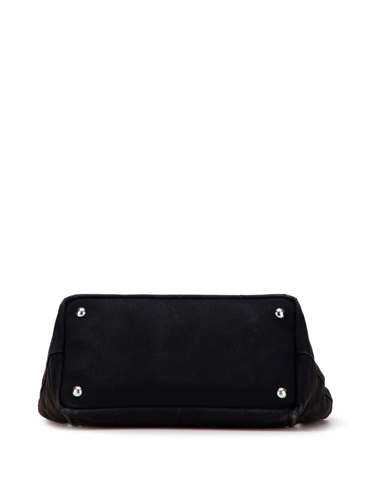 Pre-OwnedPrada Pre-Owned2010-2025 Canvas Wood Handle Canapa Logo satchel