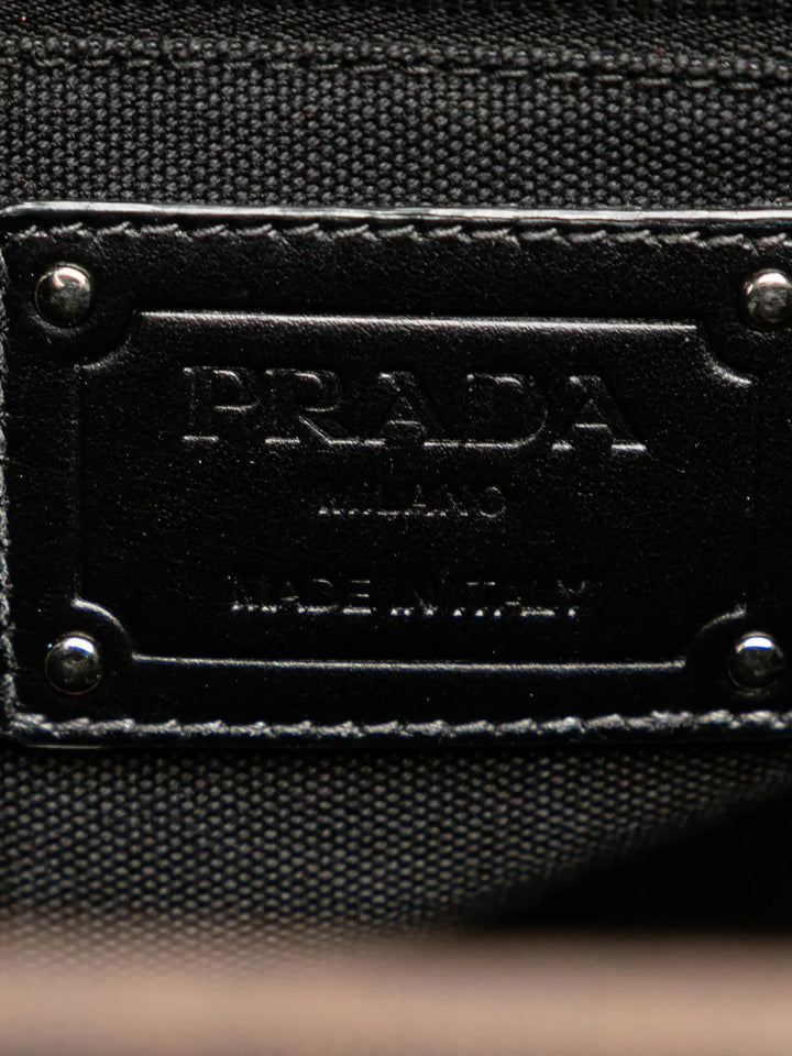 Pre-OwnedPrada Pre-Owned2010-2025 Canvas Wood Handle Canapa Logo satchel