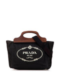 Pre-OwnedPrada Pre-Owned2010-2025 Canvas Wood Handle Canapa Logo satchel