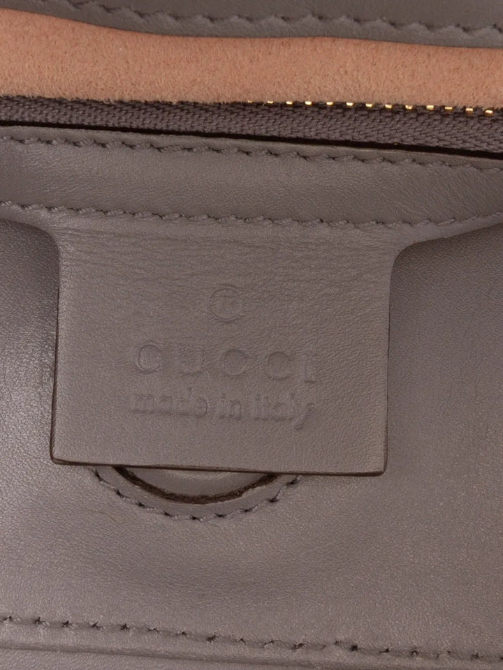 Pre-OwnedGucci Pre-Owned2016-2025 Medium Leather Bamboo Nymphaea satchel