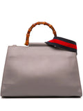 Pre-OwnedGucci Pre-Owned2016-2025 Medium Leather Bamboo Nymphaea satchel
