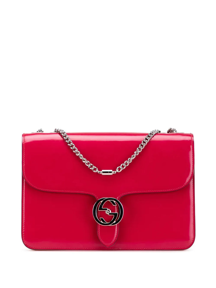 Pre-OwnedGucci Pre-Owned2000-2015 Medium Patent Dollar Interlocking G crossbody bag