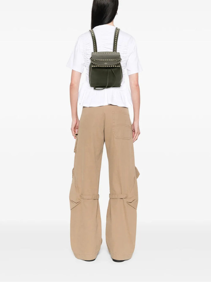 Pre-OwnedValentino Garavani Pre-Owned2018-2025 Grained Calfskin Rockstud Flap backpack