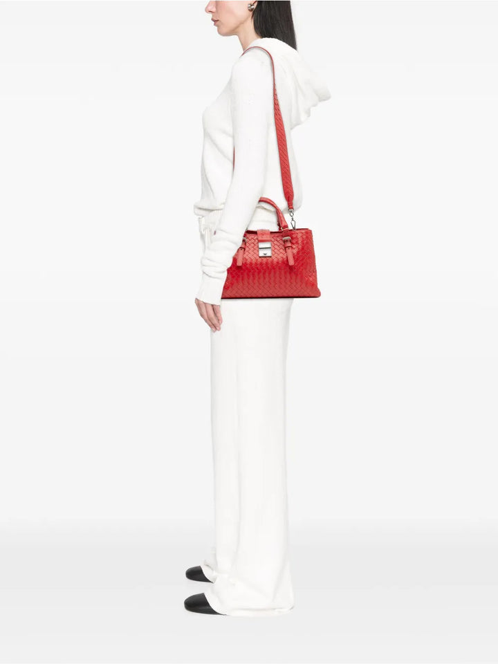 Pre-OwnedBottega Veneta Pre-Owned2012-2025 Small Nappa Intrecciato Roma satchel