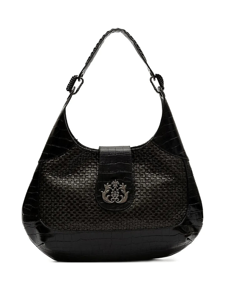 IslaMoon woven embossed shoulder bag