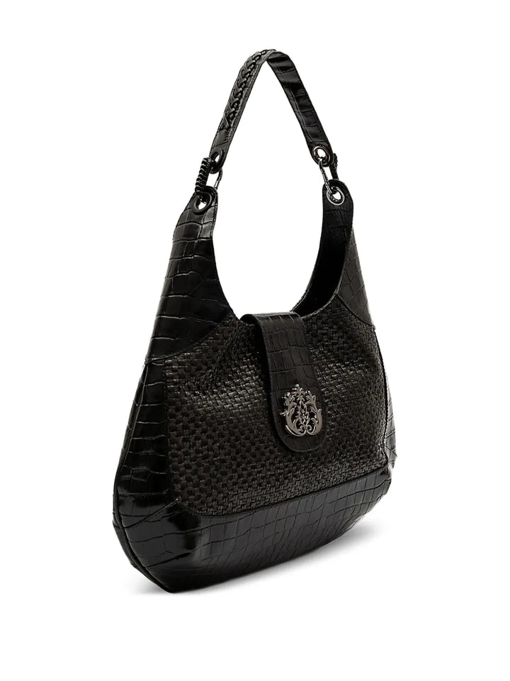 IslaMoon woven embossed shoulder bag