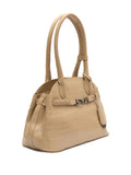 Islacroc-embossed braided shoulder bag