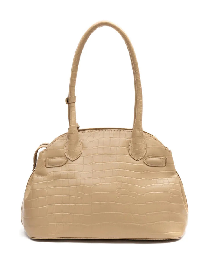 Islacroc-embossed braided shoulder bag