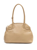 Islacroc-embossed braided shoulder bag