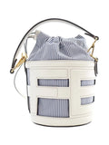 Pre-OwnedFendi Pre-Owned2010-2025 Mini Nylon Vitello King Logo Step Out Bag bucket bag