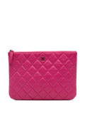Pre-OwnedCHANEL Pre-Owned2014-2015 Small Quilted Caviar O Case clutch bag