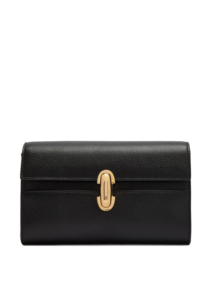 Savette Symmetry grained clutch bag